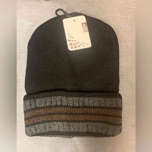 Sherpa Lined Striped Toque-(Unisex)